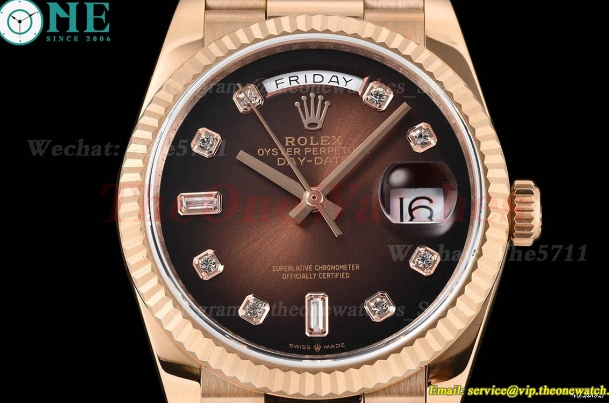 Weight) V3 Dia 36mm Brown DayDate RG VR3255(Gain RG 128235 QF 0317